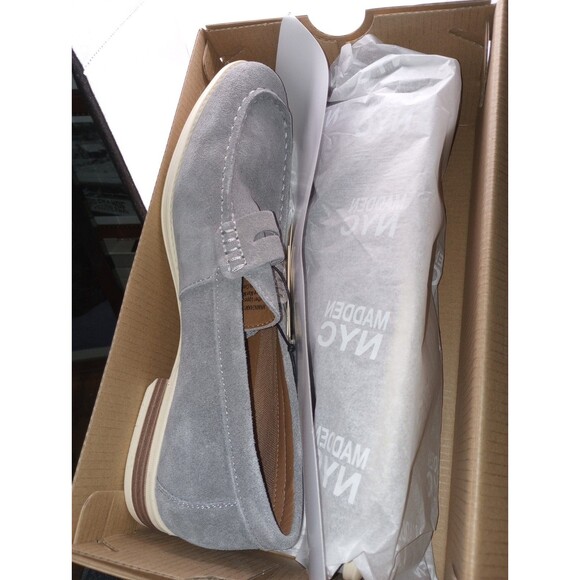 NEW Nwt Madden NYC Slip On Sz 9 Penny Loafers Shoe Men's Gray Suede Look Leather - Picture 3 of 10